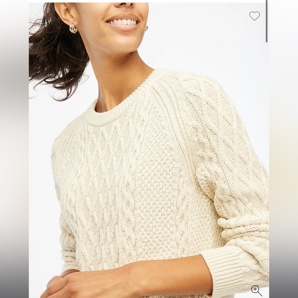 J.Crew Cable crewneck sweater